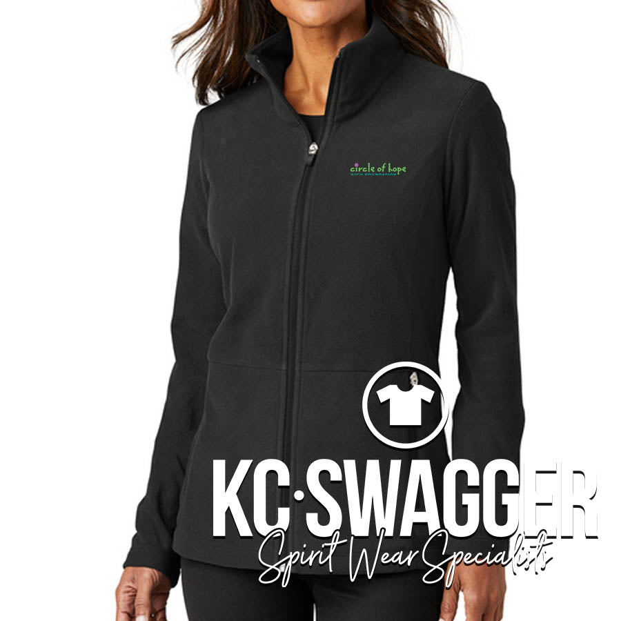 CIRCLE OF HOPE LADIES CUT FLEECE JACKET WITH ZIP POCKETS