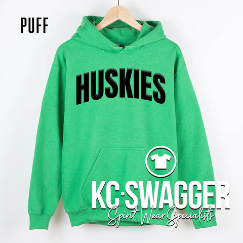 MRMS HUSKIES IRISH GREEN GILDAN HOODIE