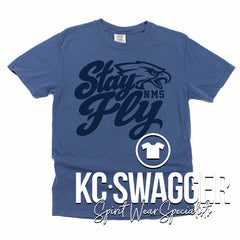 GVNMS EAGLES CHINA BLUE COMFORT COLORS TEE