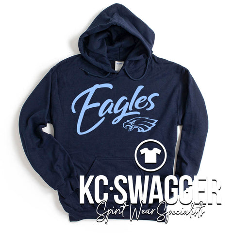 GVME EAGLES NAVY GILDAN HOODIE