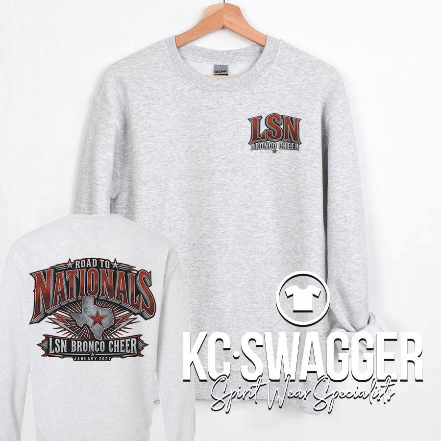 LSN CHEER ASH PORT AND CO SWEATSHIRT