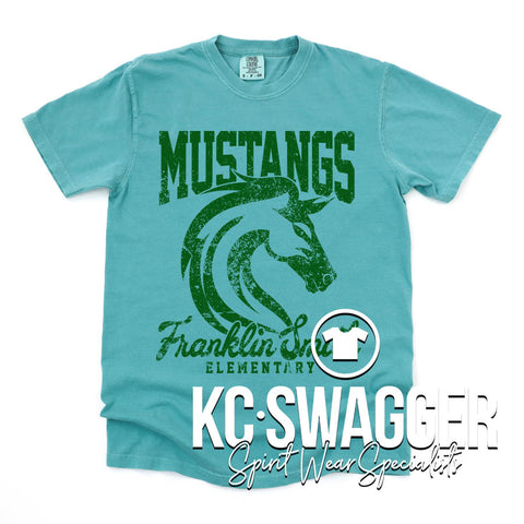 FSE MUSTANGS SEAFOAM COMFORT COLORS TEE