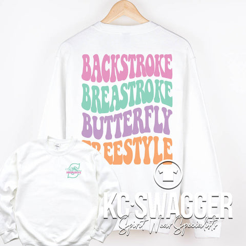 BSSHS GIRLS SWIM AND DIVE WHITE SWIM GILDAN SWEATSHIRT