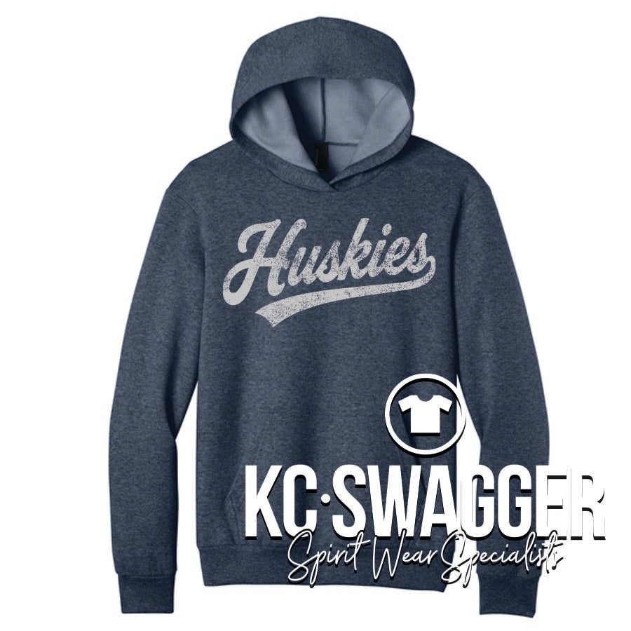 HPE HUSKIES HEATHER NAVY PORT AND CO HOODIE