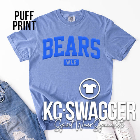 WLE BEARS WASHED DENIM COMFORT COLORS TEE
