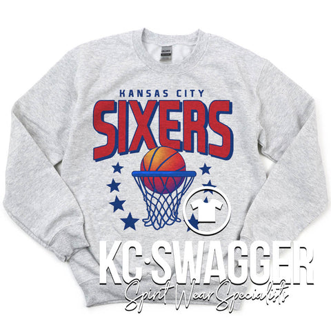 SIXERS BASKETBALL ASH JERZEES SWEATSHIRT
