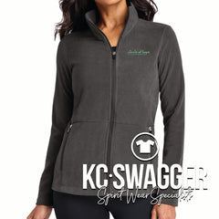 CIRCLE OF HOPE LADIES CUT PEWTER FLEECE JACKET WITH ZIP POCKETS
