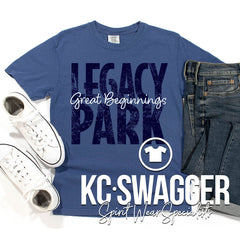 GREAT BEGINNINGS CHINA BLUE COMFORT COLORS TEE