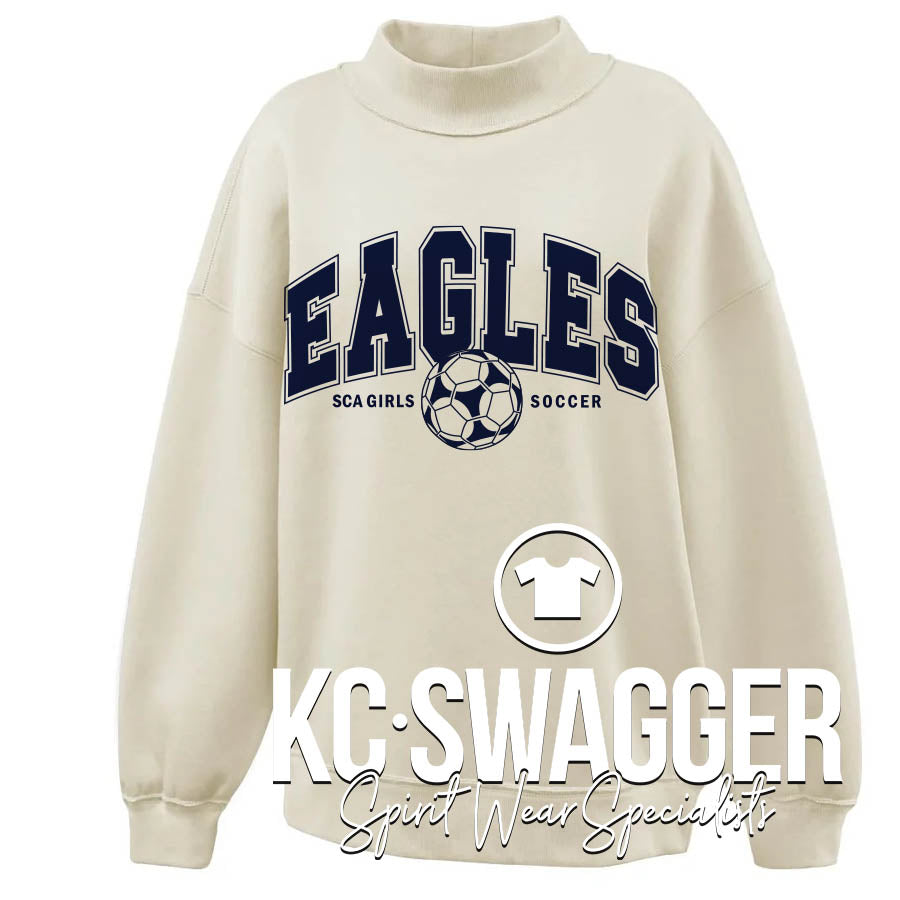 SCA GIRLS SOCCER VANILLA MOCKNECK FLEECE