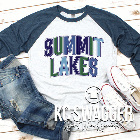 SLMS FALCONS NAVY TRIBLEND NEXT LEVEL RAGLAN TEE (ADULT ONLY)