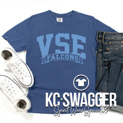 VSE FALCONS CHINA BLUE COMFORT COLORS TEE