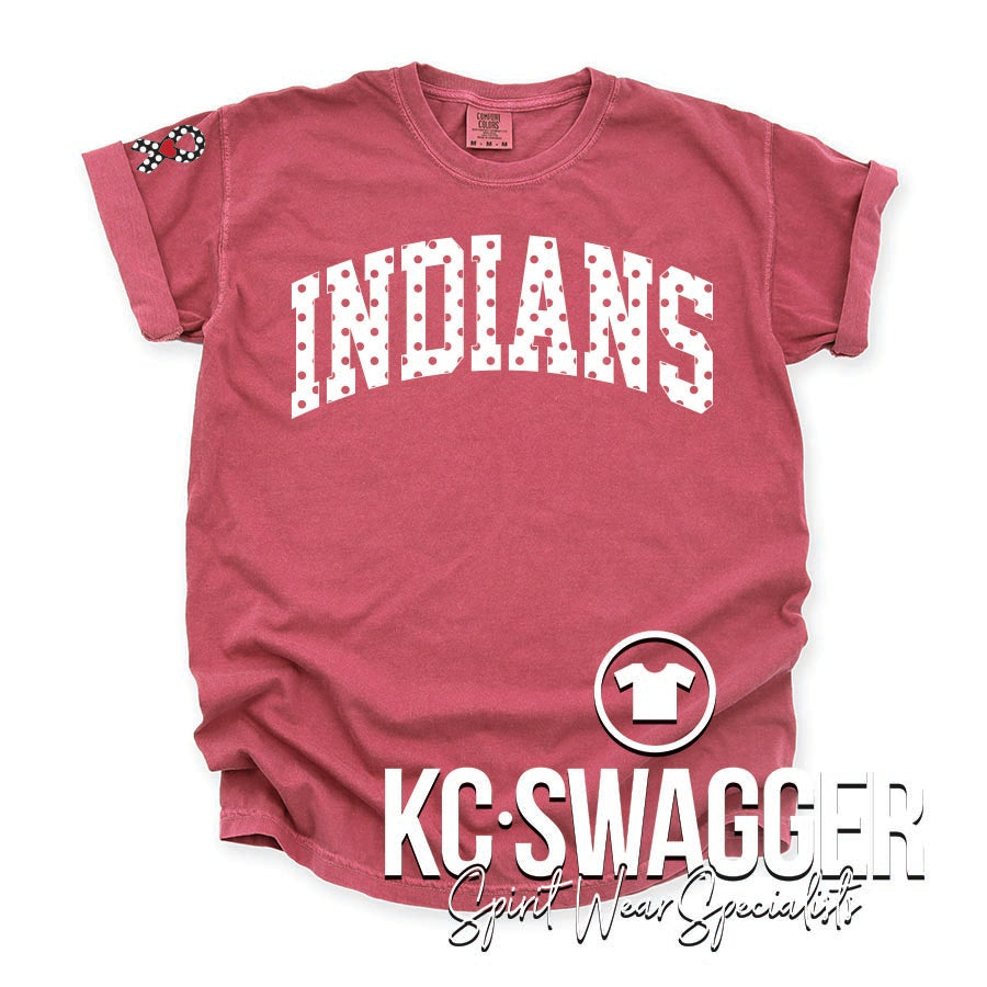 FOSD INDIANS CRIMSON COMFORT COLORS TEE