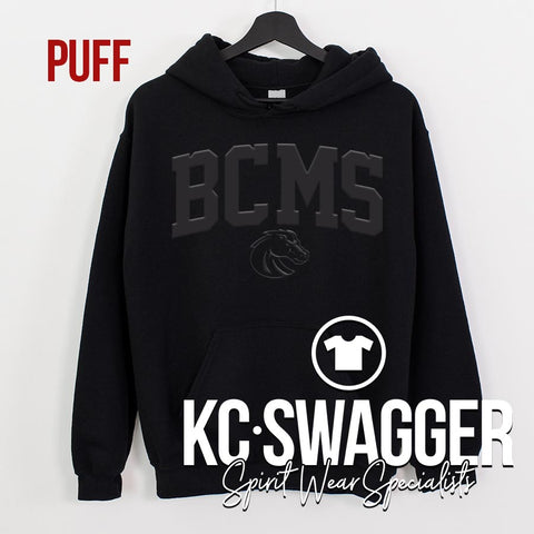 BCMS MUSTANGS BLACK HOODIE