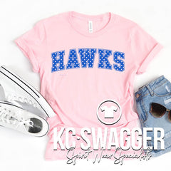 HGE HAWKS LIGHT PINK BELLA CANVAS TEE