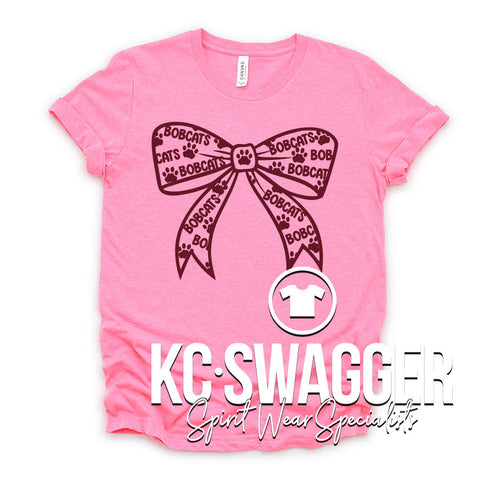 WBE BOBCATS NEON PINK BELLA CANVAS TEE