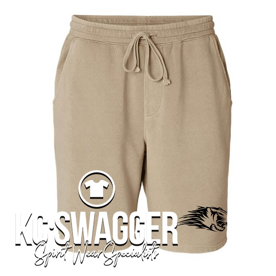 LSHS BOYS SWIM AND DIVE SANDSTONE PIGMENT-DYED INDEPENDENT TRADING CO SWEATSHORTS