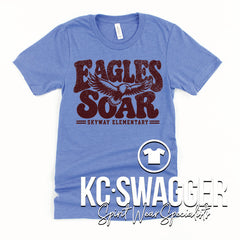 SKYWAY EAGLES HEATHER CO BLUE BELLA CANVAS TEE