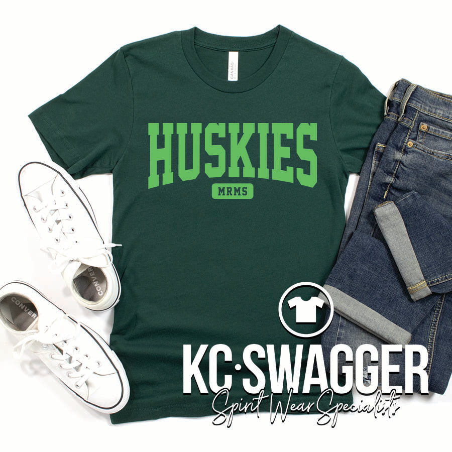 MRMS HUSKIES EVERGREEN BELLA CANVAS TEE