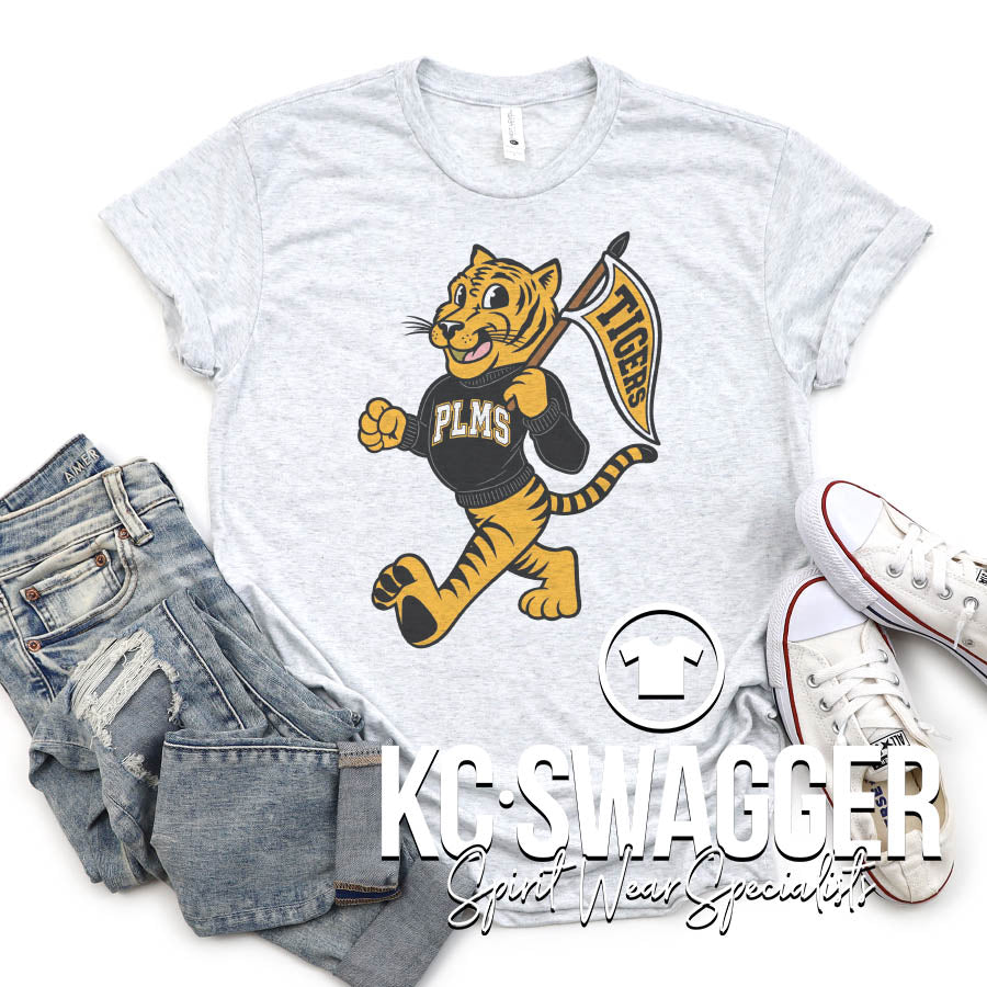 PLMS TIGERS ASH NEXT LEVEL TRIBLEND TEE