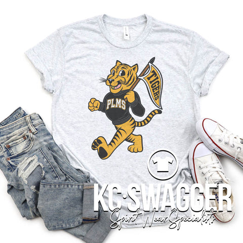 PLMS TIGERS ASH NEXT LEVEL TRIBLEND TEE