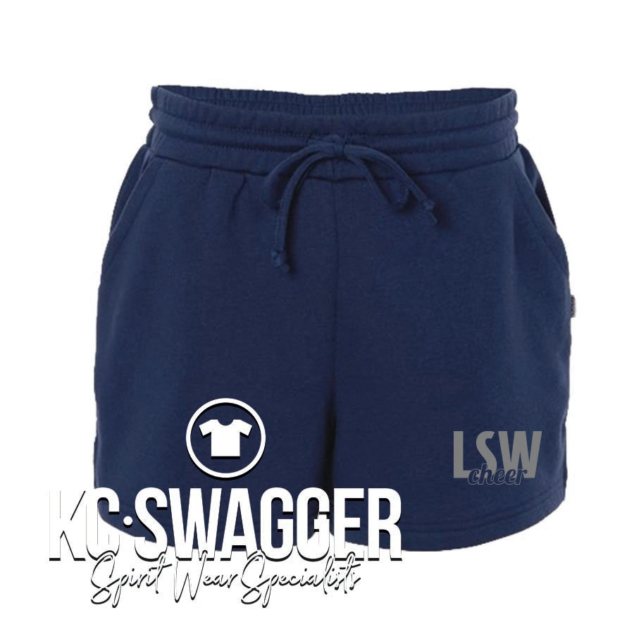 LSW CHEER NAVY LADIES BOXERCRAFT FLEECE SHORTS