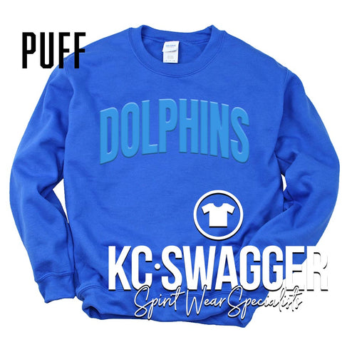 DYE DOLPHINS ROYAL GILDAN SWEATSHIRT