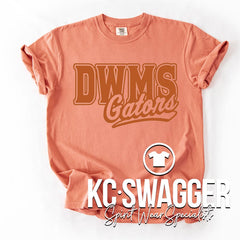 DWMS GATORS TERRACOTTA COMFORT COLORS TEE