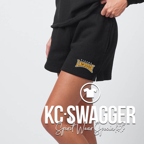 LSHS GIRLS LACROSSE BLACK ENZA LADIES FLEECE SHORTS