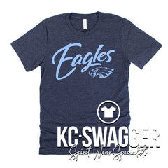 GVME EAGLES HEATHER NAVY BELLA CANVAS TEE