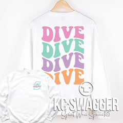 BSSHS GIRLS SWIM AND DIVE WHITE DIVE GILDAN SWEATSHIRT