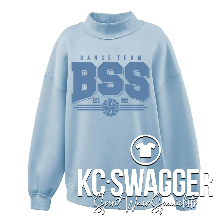BSSHS TOSDT BLUE PENNANT JULIET MOCKNECK FLEECE
