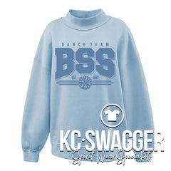 BSSHS TOSDT BLUE PENNANT JULIET MOCKNECK FLEECE