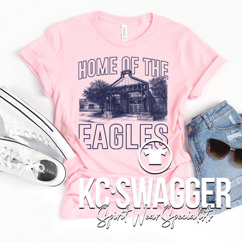 UWE EAGLES PINK BELLA CANVAS TEE