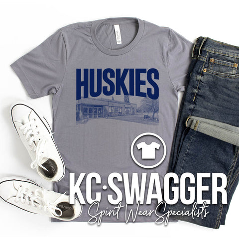 HPE HUSKIES HEATHER STORM BELLA CANVAS TEE