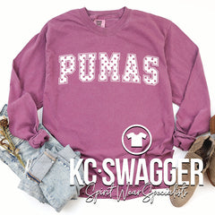 SPE PUMAS BERRY LONG SLEEVE COMFORT COLORS TEE