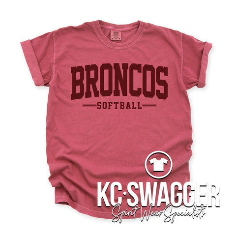 LSN SOFTBALL CRIMSON COMFORT COLORS TEE