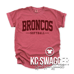 LSN SOFTBALL CRIMSON COMFORT COLORS TEE