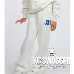 J31 DANCE LINEN ENZA GIRLS AND LADIES WIDE LEG SWEATPANTS