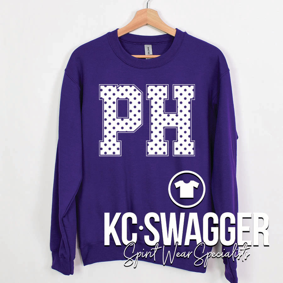 PH ROOSTERS PURPLE GILDAN SWEATSHIRT