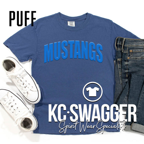 PBE MUSTANGS CHINA BLUE COMFORT COLORS TEE