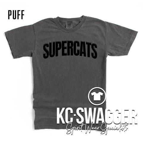JLE SUPERCATS PEPPER COMFORT COLORS TEE