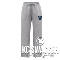 LSWDT GRAY PENNANT LADIES FULL LEG FLEECE SWEATPANTS