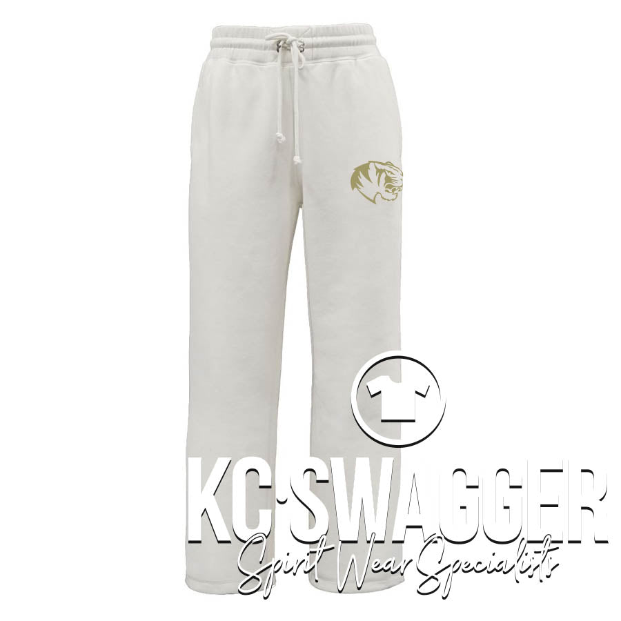 LSHS CHEER CREAM PENNANT LADIES FULL LEG FLEECE SWEATPANTS