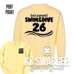 LSHS GIRLS SWIM AND DIVE BUTTER COMFORT COLORS SWEATSHIRT