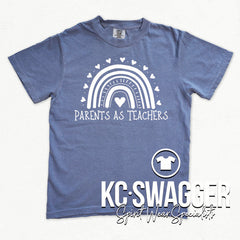 PARENTS AS TEACHERS BLUE JEAN COMFORT COLORS TEE