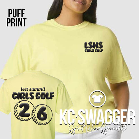 LSHS GIRLS GOLF NEON LEMON TEE