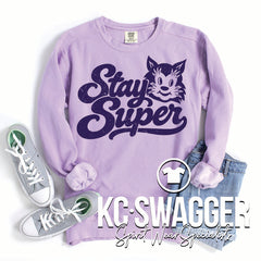 JLE SUPERCATS ORCHID COMFORT COLORS SWEATSHIRT (ADULT ONLY)