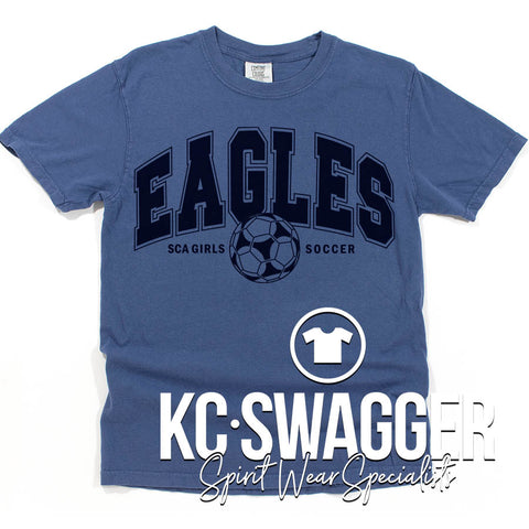 SCA GIRLS SOCCER CHINA BLUE COMFORT COLORS TEE