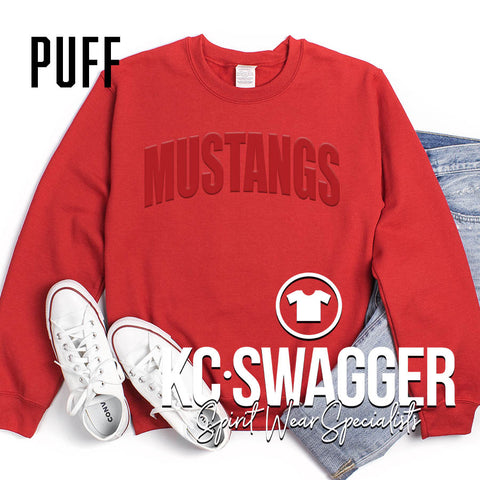 PBE MUSTANGS RED GILDAN SWEATSHIRT