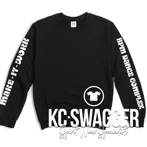 BPM DANCE BLACK GILDAN SWEATSHIRT
